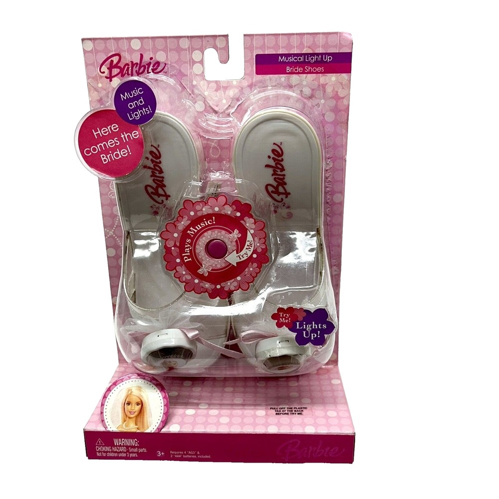 2006 Barbie Musical Light Up Bride Shoes (Here Comes the Bride) (SH) (D4)